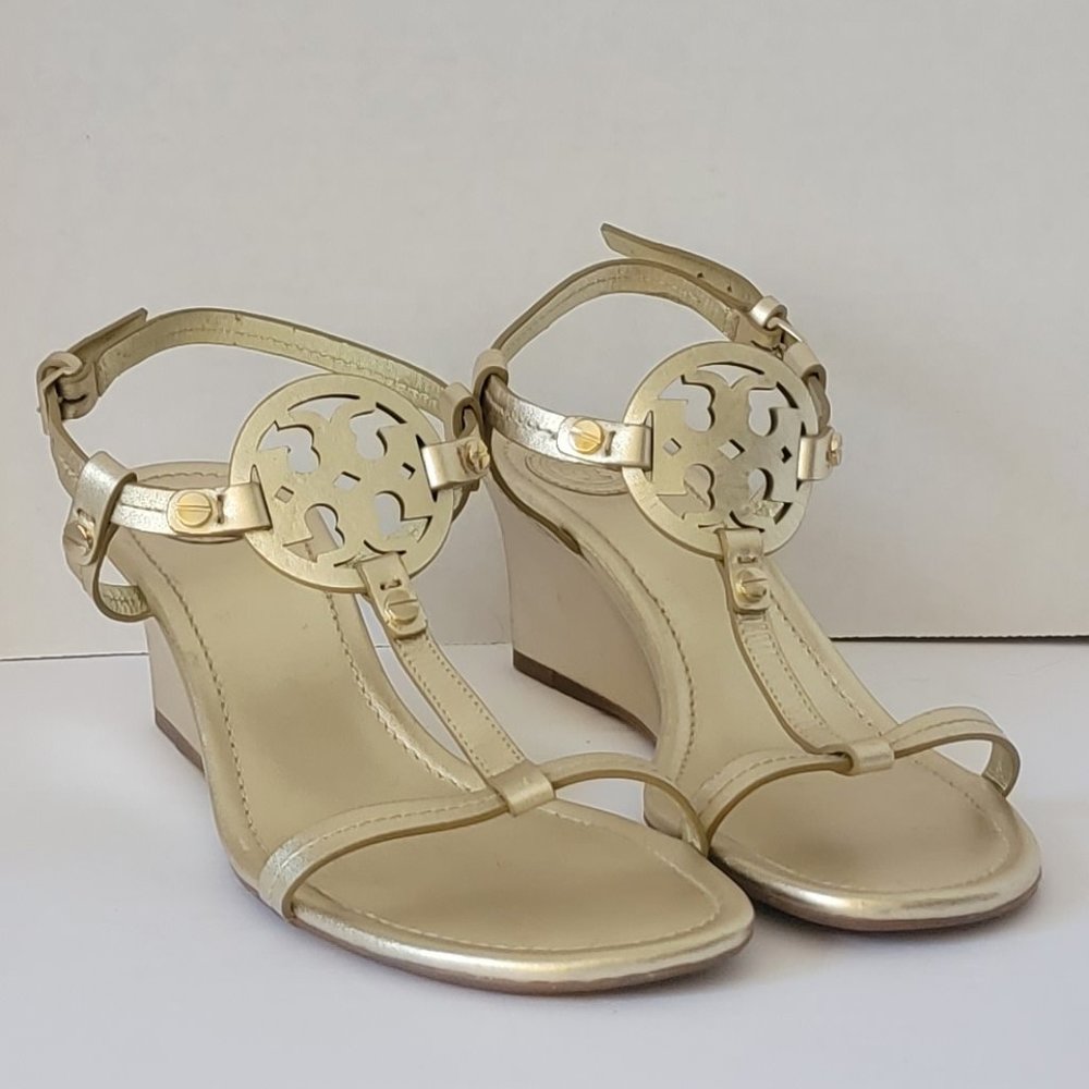 Tory Burch Miller Wedge Gold